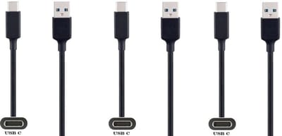 3 stuks OneOne 0,5m USB C kabel. Handige extra korte laadkabel. Oplaadkabel snoer past op Samsung Galaxy S8, S9, A07, A17, F36, M36, F56, Tab Active 5 Pro, Tab S9, S9 FE, Tab S10 Lite, S10+, S10 FE+, S10 Ultra