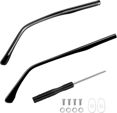 Vervangende Arm voor Bril met Reparatieset, Metalen Beugel en Eenvoudige Installatie voor Zonnebrillen, Leesbrillen en Myopie Brillen