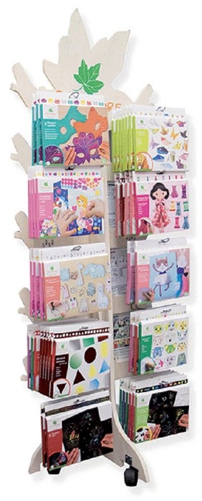 Sycomore houten display speelgoed organizer multicolor voor zakjes.