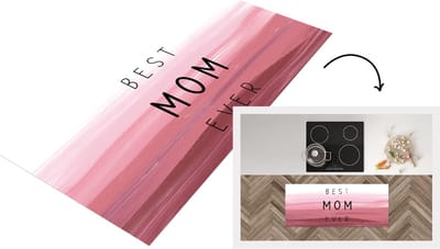 Keukenloper - Loper keuken - Best mom ever - Mama - Quotes - Spreuken - 120x50 cm - Keukenloper vinyl