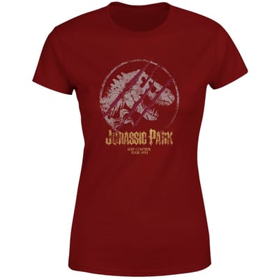 Jurassic Park Lost Control Women's T-Shirt - Burgundy - M