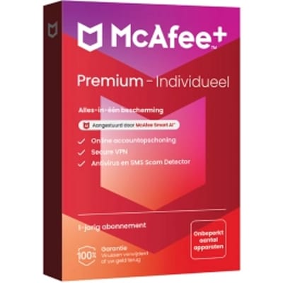 McAfee+ Premium Individual | 1 Jaar | Onbeperkt aantal apparaten | Nieuw (McAfee Plus Premium)