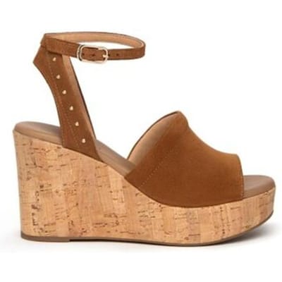 Sandalen met sleehak NeroGiardini VELOUR TABACCO PU.MUSA 8901P R