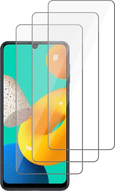Screenprotector geschikt voor Samsung Galaxy M32 5G - Gehard Glas Beschermglas Tempered Glass Screen Protector - 3 Stuks