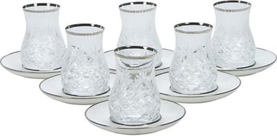 BRICARD MAGNOLIA THEEGLAZEN SET | ZILVER 12-DELIG