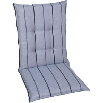 GO-DE TEXTIL Tuinkussen (Stoelkussens voor stoelen met een normale rugleuning, Blauw)