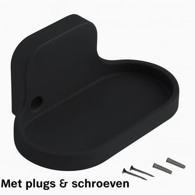 Wall mount / Muurbeugel geschikt voor: google nest hub 2e generatie - inclusief plugs en schroeven - Zwart