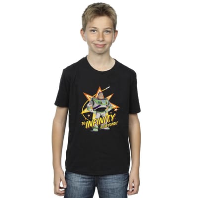 Disney Jongens Toy Story Buzz tot in het oneindige T-Shirt (Zwart)