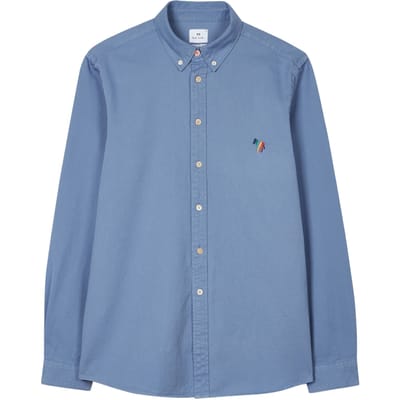 Paul Smith Mens Shirt Ls Bd Regular Fit Bs Zeb Blue Maat: S | Casual Overhemden Outlet | Heren | Blauw