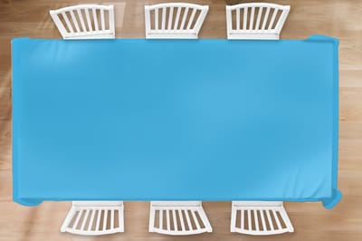Tafelkleed - Tafellaken - 300x150 cm - Blauw - Licht - Kleuren - Binnen en Buiten