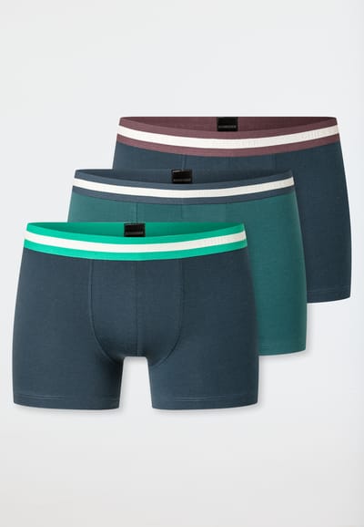 Shorts, set van 3, donkerblauw/groen - 95/5 140