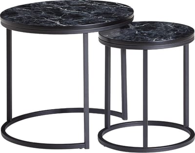 Sky Style Lily Ronde Bijzettafel Set Zwart