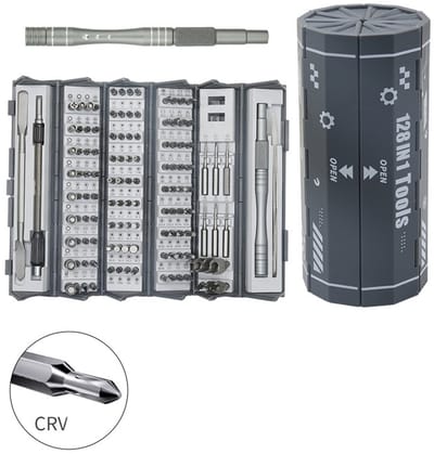 128-in-1 schroevendraaierset-ratelschroevendraaierset-magnetische reparatieset voor telefooncamera-laptophorloge