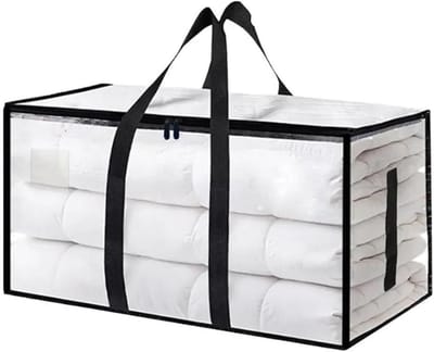 Verhuisdozen en Opbergzakken - Opbergzakken Transparant - Spullen Opslaan - Heavy Duty met Handvatten - 1PCS - One Color
