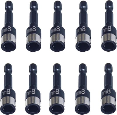 Hex Adapter Set - Moer Driver - Mechanisch Repareren - Niet-magnetisch Ontwerp - 10 Stuks - A