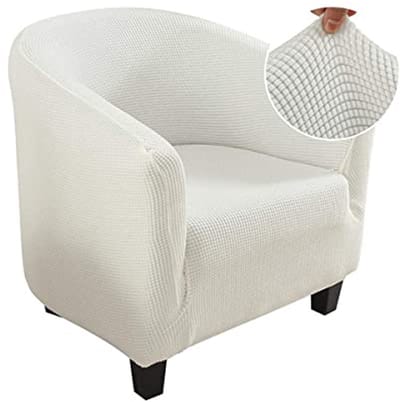 Club-stoelhoezen voor fauteuils - 2 Stuks, Hoge Stretch, Witte Meubelbeschermer