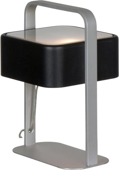 Tafellamp Quadro - aluminium / zwart - 60w E27