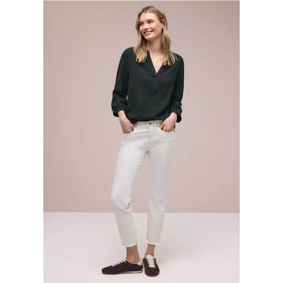 3/4-mouwen blouse in mousseline kwaliteit