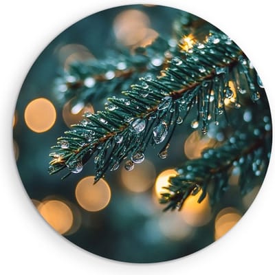 Saammp Muurcirkel Hout - Natuur - Planten - landschap - Ø 90 - Wandcirkel - Wanddecoratie Cirkel - Muurdecoratie Woonkamer - Slaapkamer decoratie - Rond Schilderij