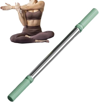 Yoga Staaf - Mobiliteit Stang - Houdingscorrectie Training - Veelzijdig Fitness Gereedschap - 57.5 cm Lengte - Groen