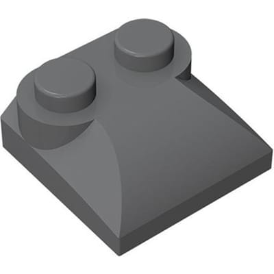 20 stuks MOC 47457 Baksteen Gebogen 2 x 2 x 2/3 Twee Noppen en Gebogen Helling Einde Bouwstenen Onderdelen DIY Educatieve Techniek Onderdelen Speelgoed gray