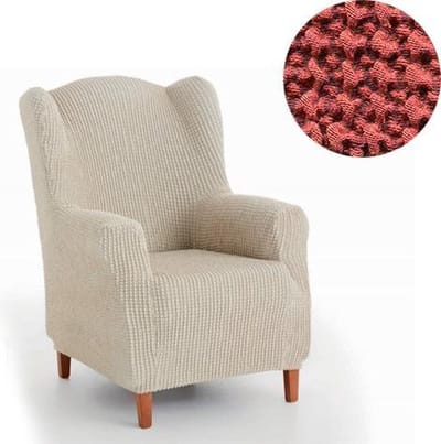 Belmarti Milos - Oorfauteuilhoes 70-100 cm - Steenrood - Stretch jacquard