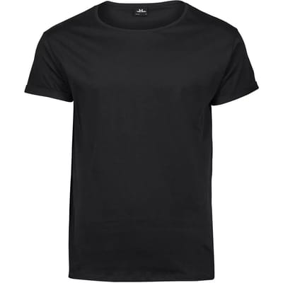 Tee Jays - Roll-Up T-shirt - Black maat M