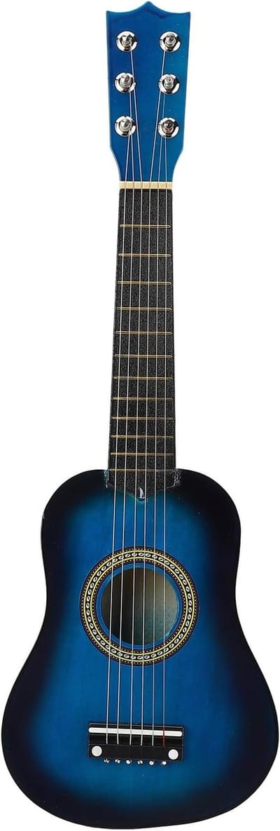 Houten Gitaar - Muziekinstrument Kinderen - Muziek Leren - Duurzaam Hout - 21 Inch - Blauw