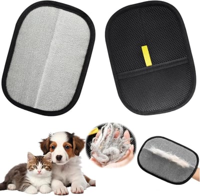Dubbelzijdige Verzorgingshandschoenen voor Huisdieren - Verwijder Statische Haren, Ideaal voor Honden en Katten, Effectieve Verzorging en Onderhoud van Dierenvacht