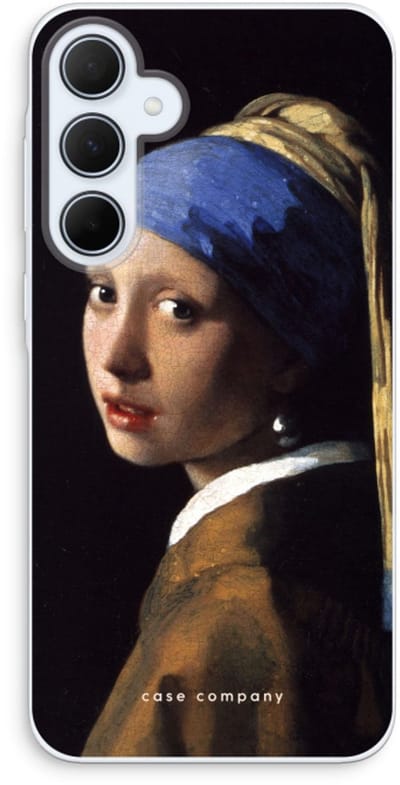 Case Company® - Hoesje geschikt voor Samsung Galaxy A35 hoesje - The Pearl Earring - Soft Cover Telefoonhoesje - Bescherming aan alle Kanten en Schermrand