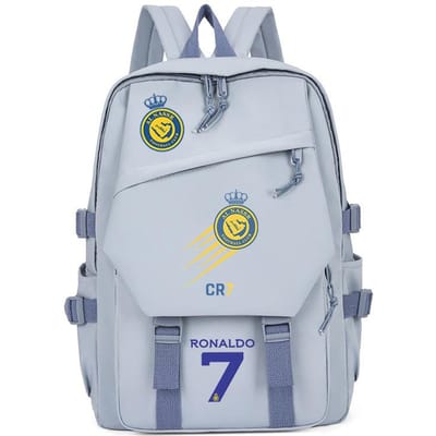 Voetballer C Luo Perifere Print Trend Schooltas Middelbare School Studenten Grote Capaciteit Rugzak met Rugsteun No specifications