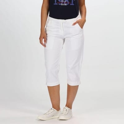 Regatta - Women's Maleena II Casual Capri Trousers - Outdoorbroek - Vrouwen - Maat 46 - Wit
