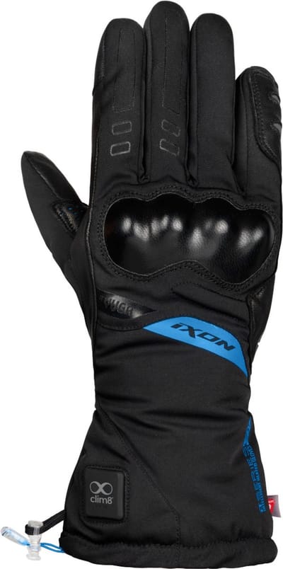 Ixon IT-Yuga Lady Zwart Blauw Heated Handschoenen - Maat S - Handschoen