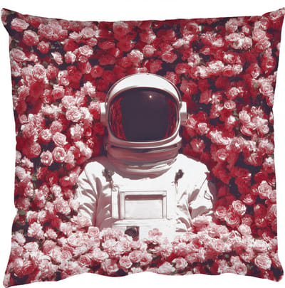 Sierkussens - Kussentjes Woonkamer - 50x50 cm - Bloemen - Roze - Astronaut