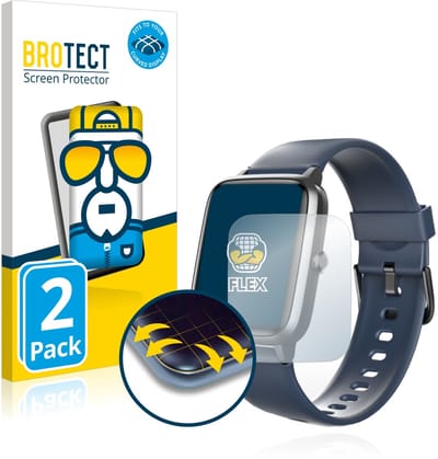 BROTECT - Screenprotector voor Hama Fit Watch 4900 - Folie Beschermfolie transparant volledig dekking - 2 Stuks