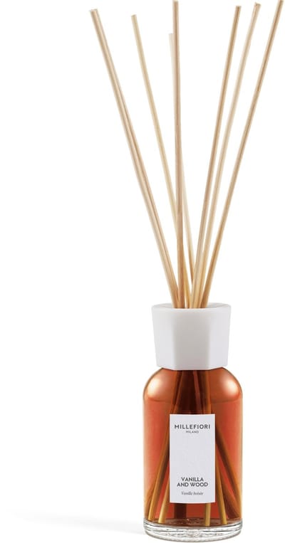 Millefiori Milano - Geurstokjes 250 ml - Vanilla & Wood - 4 tot 5 maanden