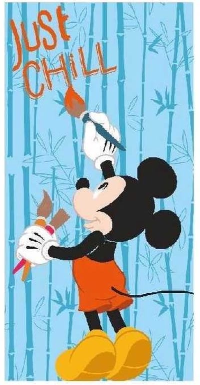 Disney Mickey Mouse - Badhanddoek - 140 x 70 cm. - Strandlaken - blauw