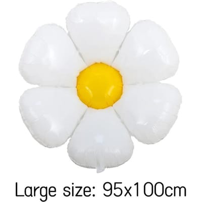 1/10 Stuks Madeliefje Ballon Enorme Witte Bloem Aluminiumfolie Ballonnen voor Verjaardag Babyshower Bruiloft Madeliefje Feest Decoraties Benodigdheden 1PC
