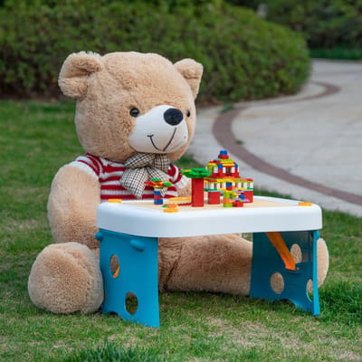 Kinder Blokkentafel - Bouwtafel - Kindertafel - Watertafel - Zandtafel - Tekentafel - Geschikt voor LegoÂ® Bouwstenen