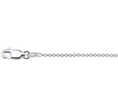 YO&NO - Ketting - Zilver - Anker rond -  1,4 mm -  41 + 4 cm - Zilver 925
