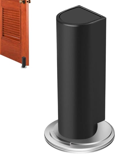 Deurstopper Metalen - Deurhouder Zonder Boren - Stille Deur Bescherming - Installatie Zonder Boren - 8x6.2x6.2 cm - Zwart