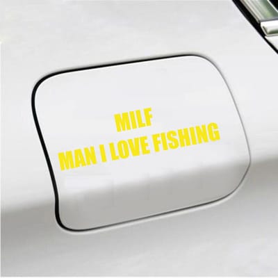 Bumpersticker - Milf - 4,1 X 14,8 - Geel
