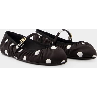 Ballerina's - Dolce&Gabbana - Katoen - Zwart/Wit
