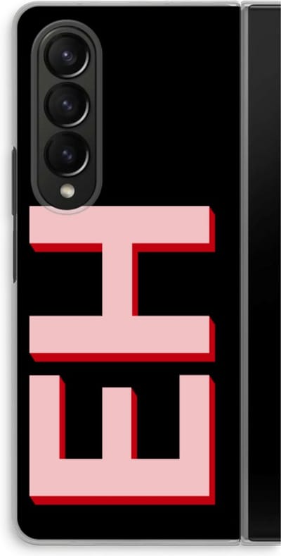 Gepersonaliseerd - Case Company® - Hoesje geschikt voor Samsung Galaxy Z Fold4 hoesje - Monogram - Soft Cover Telefoonhoesje - Bescherming aan alle Kanten en Schermrand