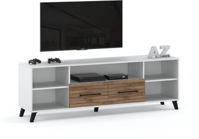 AZ-Home - Tv Meubel - Carlo 6 180cm - Wit - Eiken - Flagstaff - Tv meubels