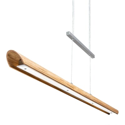 Elobra LED hanglamp Colombia S, eiken natuur