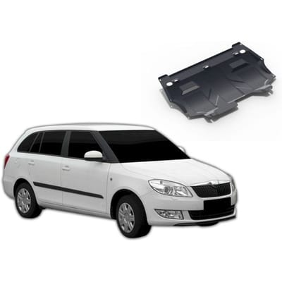 Protection Sous Moteur - JJ-AUTOMOTIVE - Skoda Fabia 2007-2015 - Acier - Épaisseur 2mm - Noir