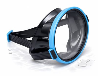 VHV - Duikmasker - Rond Snorkelmasker met Enkele Lens - Waterdicht Masker voor Zwemmen, Snorkelen en Duiken