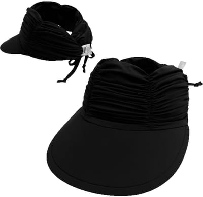 VHV - Zonnehoed dames - Strandhoed dames - Hoed dames - Opvouwbare zonnehoed - Hoed met paardenstaart - Brede rand hoed - Verstelbare strandhoed - Zomerhoed dames - Voor strand - Voor vakantie - Voor wandelen