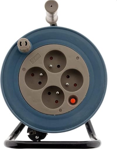 Haspel Verlengsnoer - Kabelhaspel - Verlengkabel voor Buiten - 15 m - 3G1 mm - Taupe